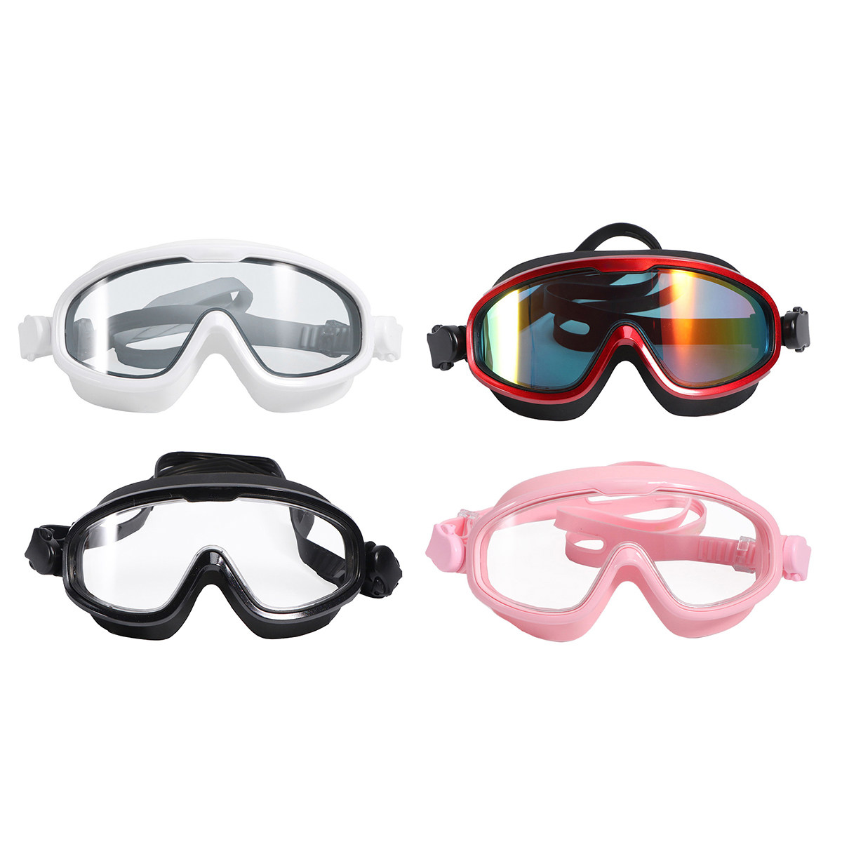 Goggles Swim - Белые водонепроницаемые очки для плавания с