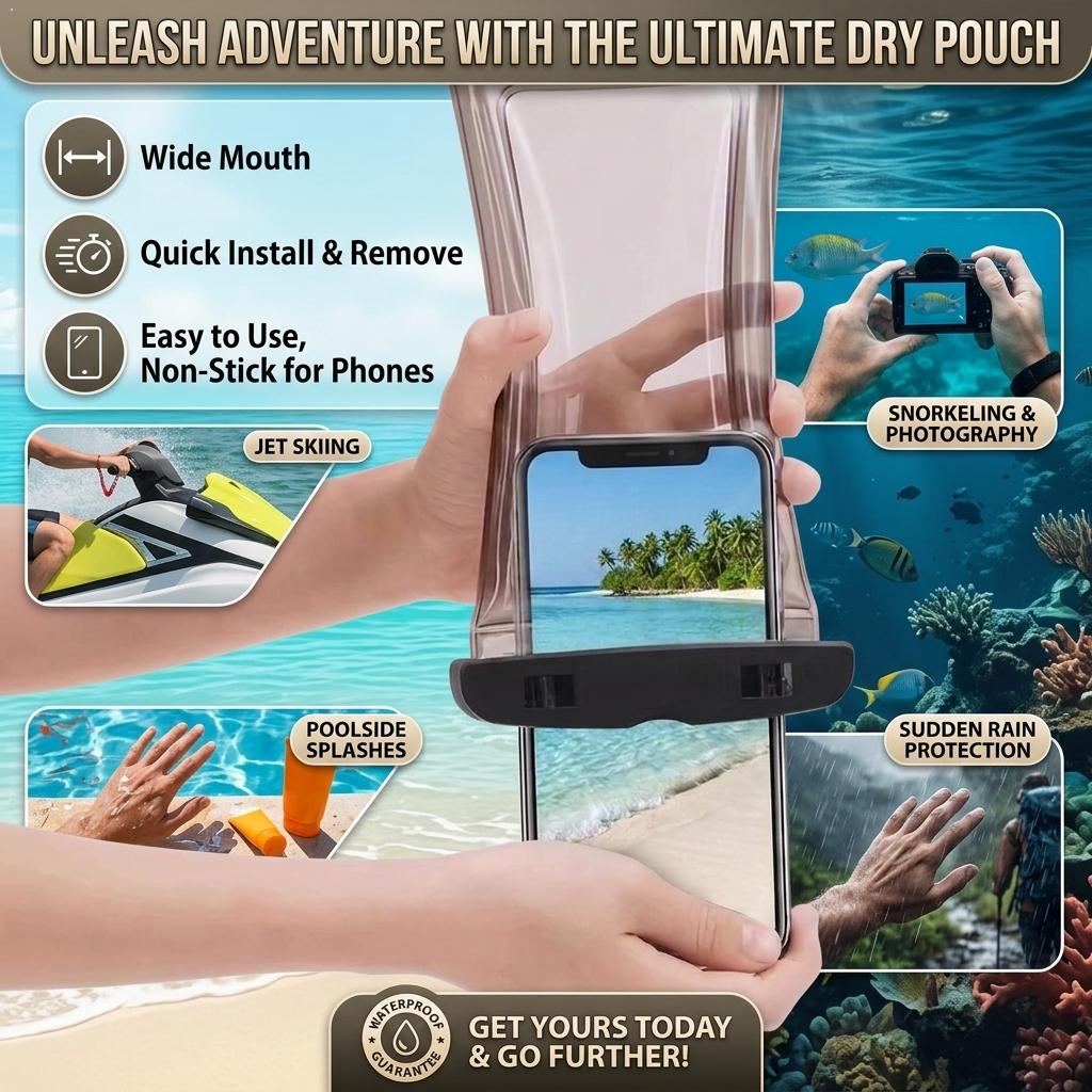 Dry Bag Waterproof - Прозрачный водонепроницаемый чехол-сумка для телефона для